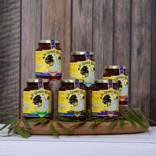 Varietal Bundle - 6 x 500g Glass Hex - Raw Australian Honey